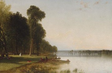 John Frederick Kensett œuvres - Jour d’été sur le lac de Conesus luminisme paysage John Frederick Kensett